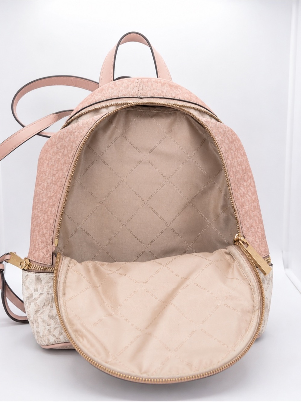 Michael Kors Pink Signature Medium Backpack - Picture 2 of 3